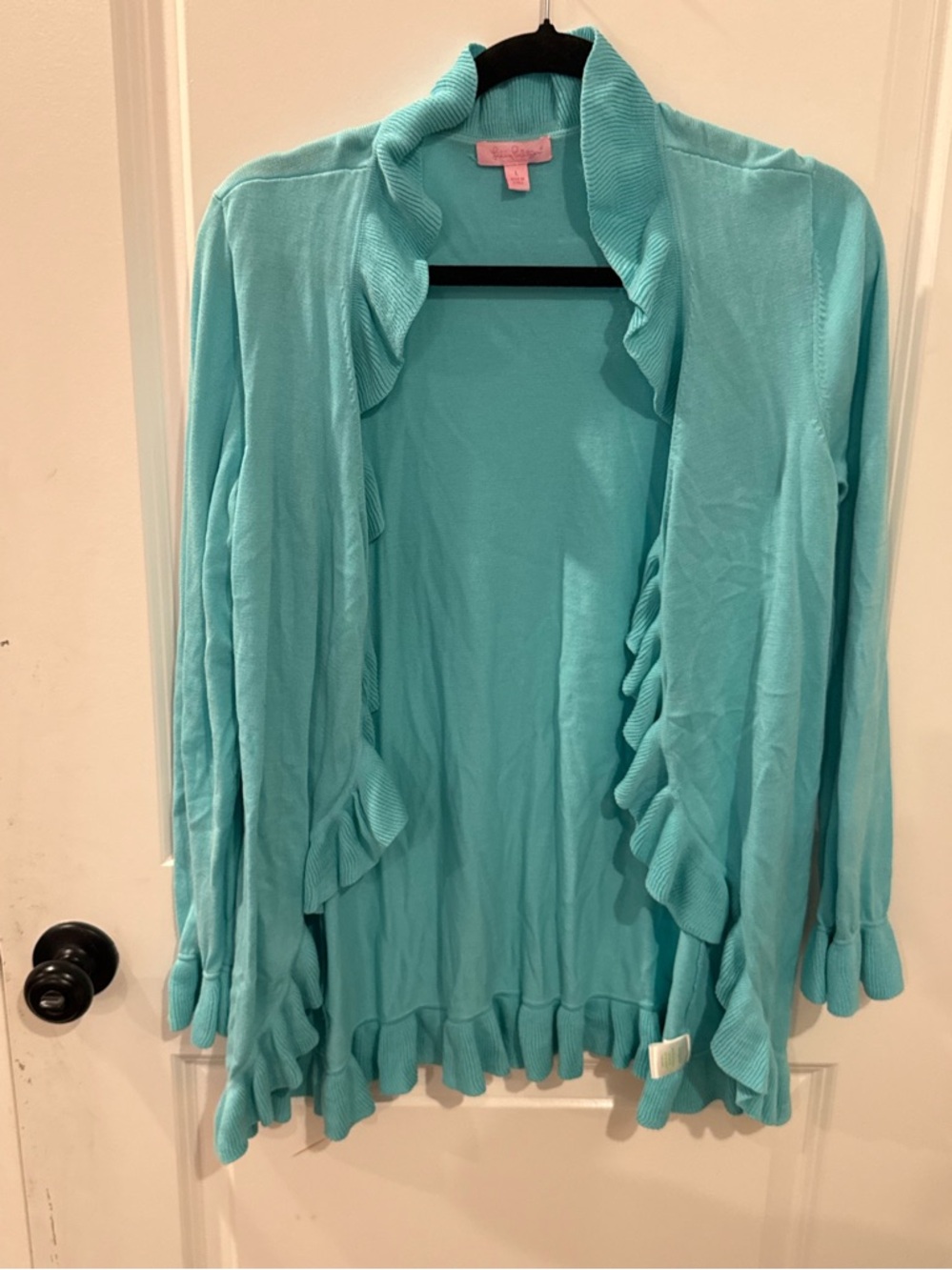 Lilly Pulitzer Aqua Knit Open Cardigan